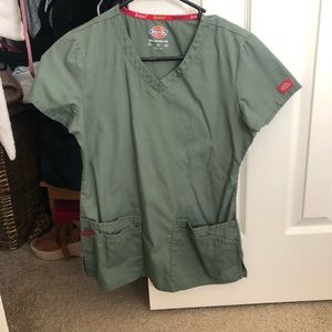 XS Army Green/Olive Dickies Scrub Top